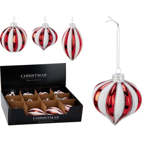 SFERA VETRO 8CM BIANCOROSSO3A